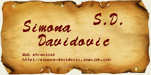 Simona Davidović vizit kartica